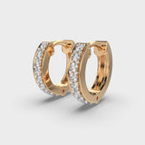 Pure Elegance Diamond Ear Piercing Hoops