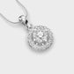 Sun With Halo Diamond Pendant without Chain