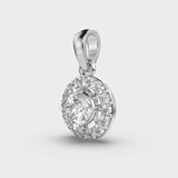 Sun With Halo Diamond Pendant without Chain